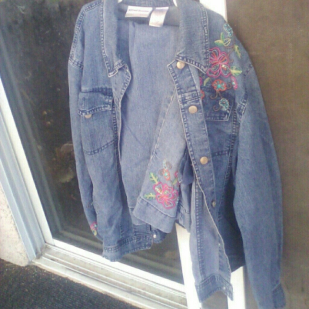 Jean jacket & Capri pants set